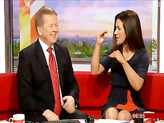News anchor upskirt compilation with slow motion scenes