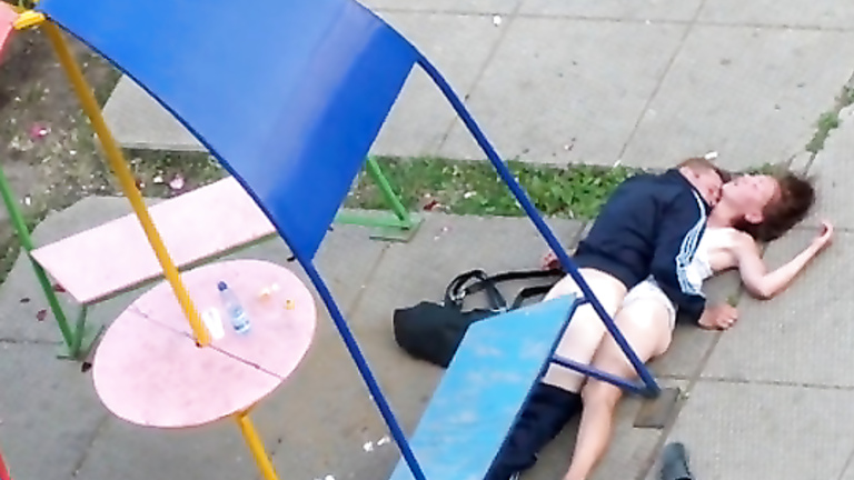Crazy homeless couple has public sex in a park voyeurstyle Lesbian 768x432 photo Crazy homeless couple has public sex in a park voyeurstyle photo