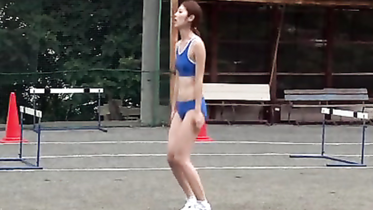 Track and field fuck with a fit Japanese girl