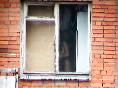 Spying on naked girl through her bedroom window