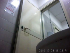 Pregnant amateur and others piss in public toilet