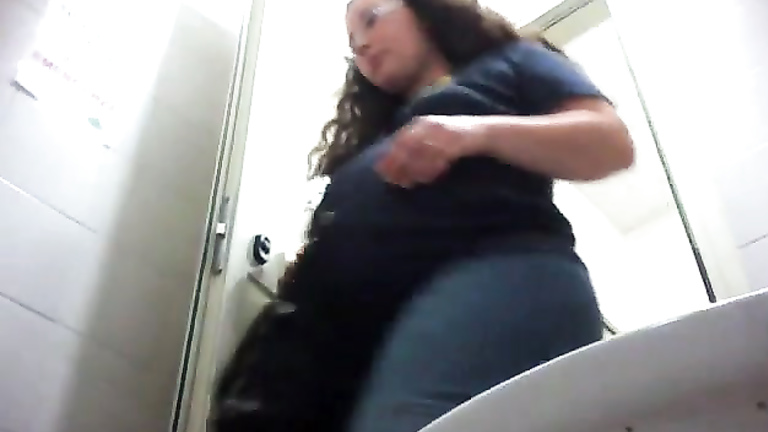 Bathroom Spycam Video With Pregnant Woman Pissing