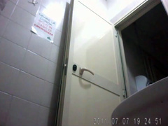 Cute curvy blonde pees in spycam flick