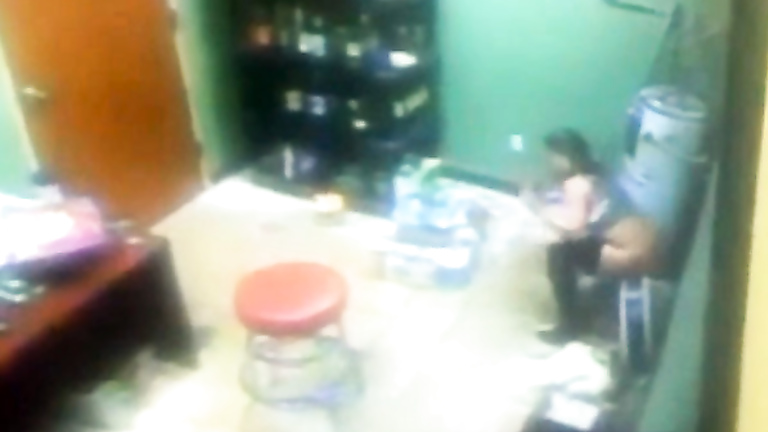 College girl caught peeing and stealing by security camera
