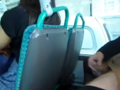 Dude furiously masturbates his weenie on the bus