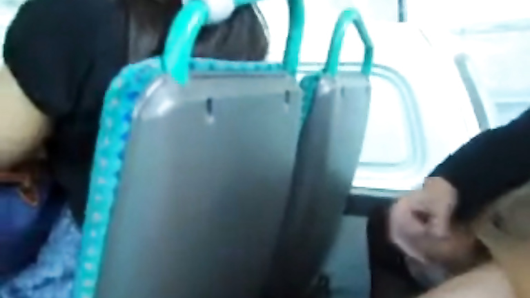 Dude furiously masturbates his weenie on the bus