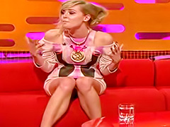 Upskirt with a famous lady on a TV show