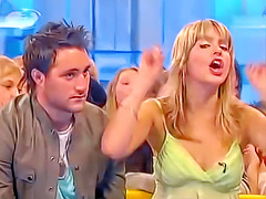 Nipple slip with blonde on British chat show