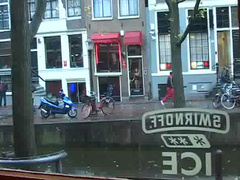 Amsterdam prostitutes tease in the windows