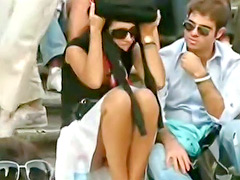 Plenty of public upskirts in voyeur video