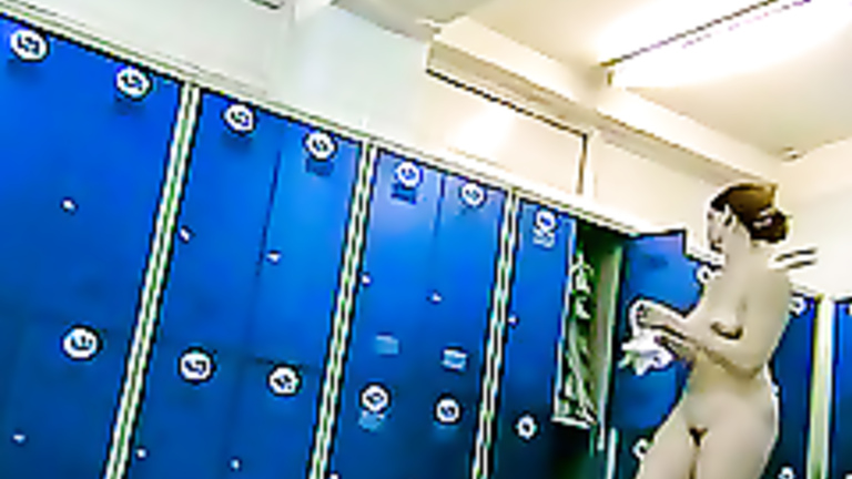 Locker room voyeur flick of changing ladies