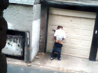 Street Hooker Upskirt - Street hooker filmed fucking in an alley | voyeurstyle.com