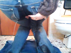 GF pisses all over her brand new jeans