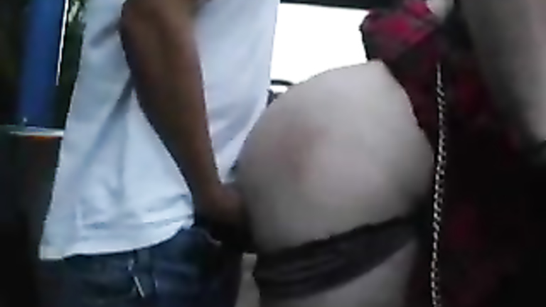 Chubby hooker gets screwed hard at the bus stop