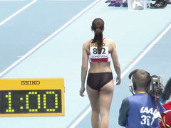 Serbian sportswoman competes in athletics events in tight clothes