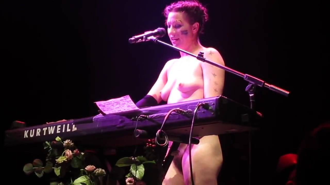 Musician female naked in public.
