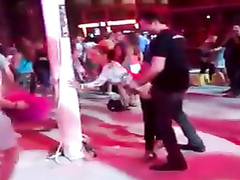 Doggystyle penetration at the dancing event