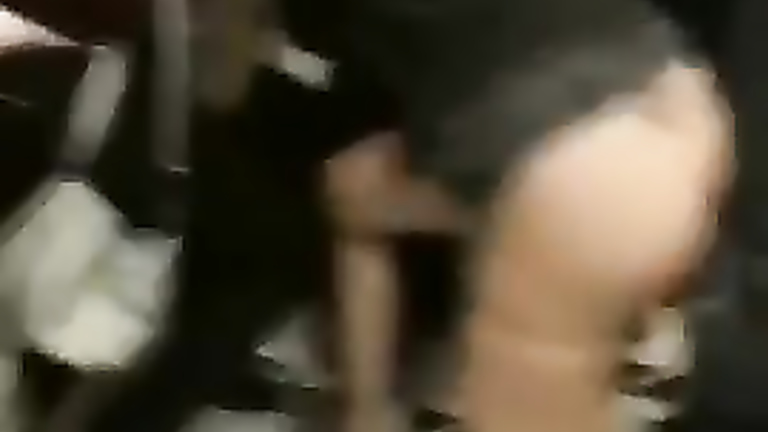 Blonde's hypnotic ass uncovered during the fight