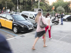 Wind from the sewers reveals the chick's butt