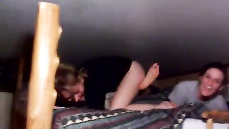 Saucy college girl farts in the dorm room almost naked