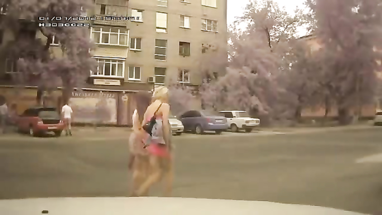 Russian coed girls grabbing each others ass
