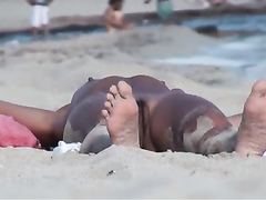 Naked goddess doing some sunbathing