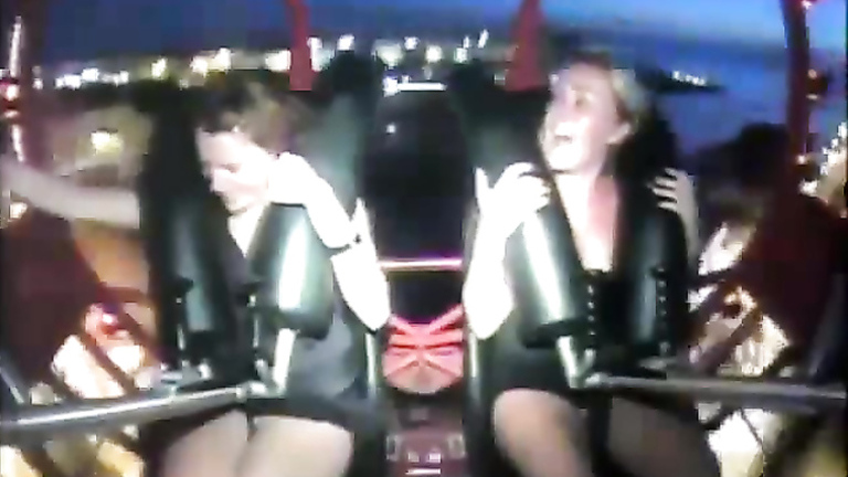 Crazy roller coaster fun with some of the hottest babes