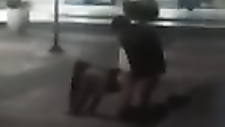 Drunk chickie gets pounded hard from behind in public