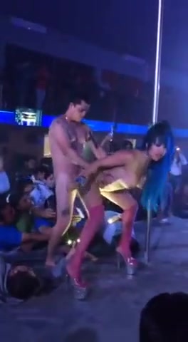 Long-haired Latina stripper delivers an amazing sex show on the stage |  voyeurstyle.com