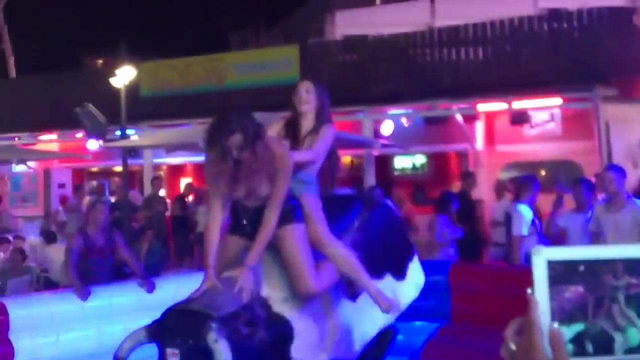 Topless Mechanical Bull Riding