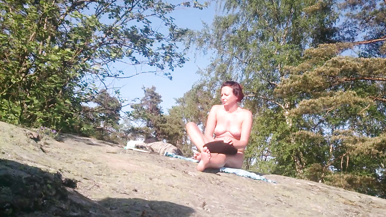 Russian nudist woman gets spied on at the beach