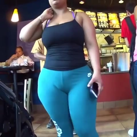 Big booty ebony mom filmed by voyeur at McDonlads | voyeurstyle.com