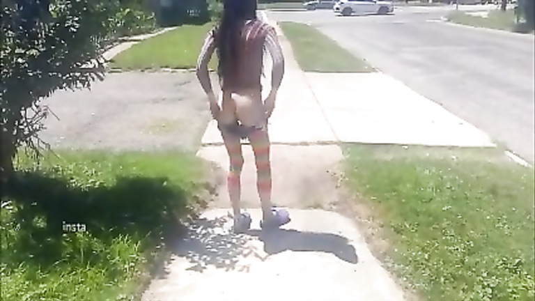 Flashing and masturbating in public