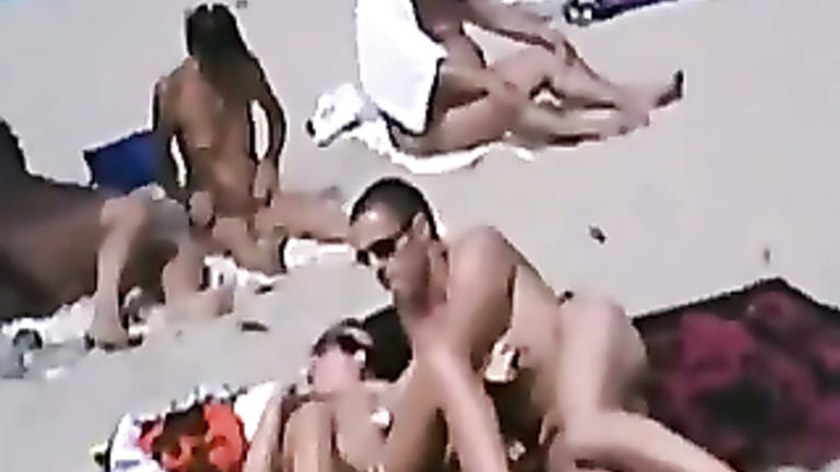 Nude beach blowjobs and hardcore fucking