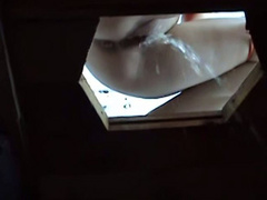 Watch her pussy peeing as I film from below