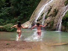 Skinny dipping girls in a sexy Hollywood movie