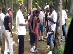 Black hookers make money on a day at the public park