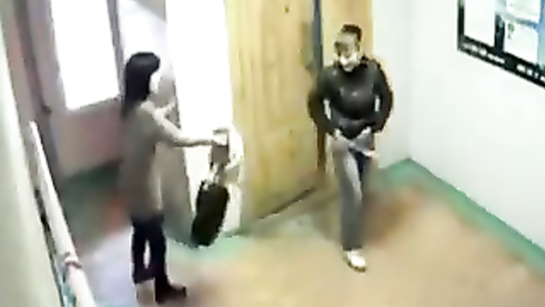 Russian amateur girls pee in public and soak the floor