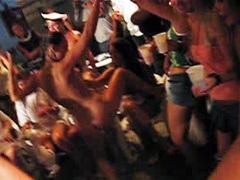 Latina party girl dances naked for an audience