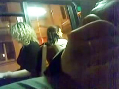 Lovely blonde sees him stroking on the bus