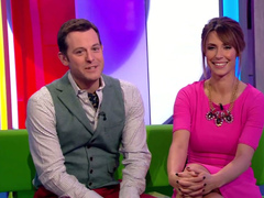 British morning show host in fashionable dress