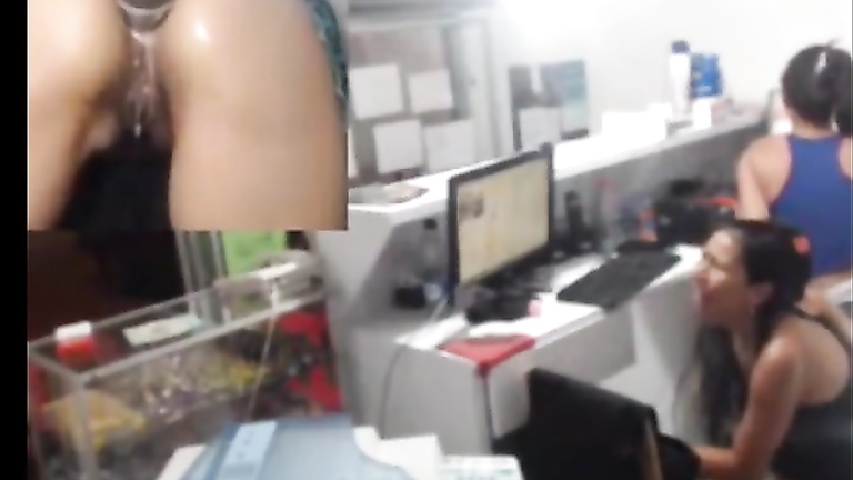 Anal dildo webcam show at work