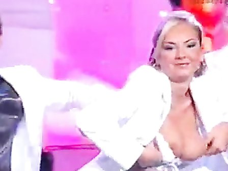 Tv Porn Tits - Big tits exposed on a Spanish TV show | voyeurstyle.com