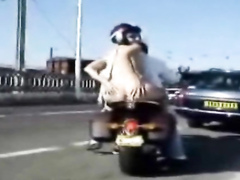 Riding the bike while completely naked