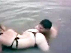 Eating ass in the lake is really hot