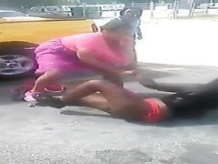 Black mommy beats the hell out of another woman