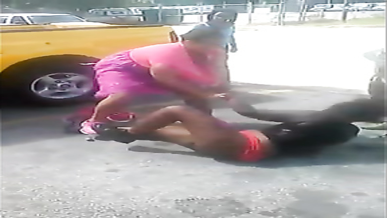 Black mommy beats the hell out of another woman