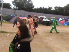 Tripping and dancing naked at a festival