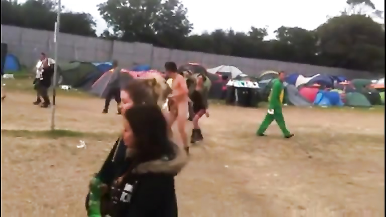 Tripping and dancing naked at a festival