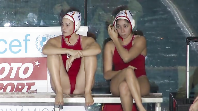Water polo players are looking sexy on the stand